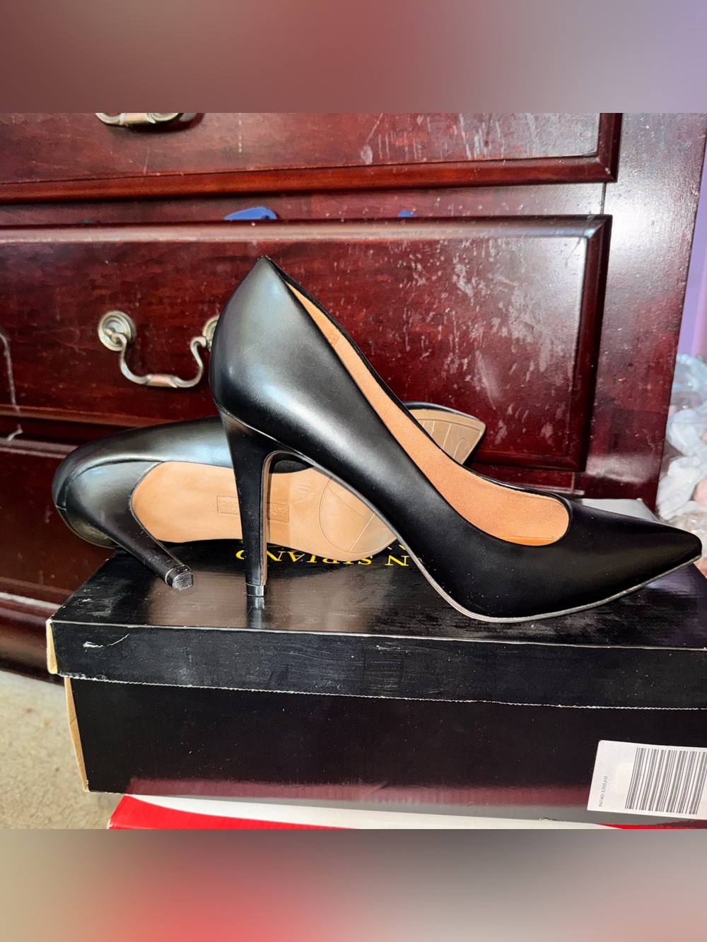 Christian Siriano Black Pointed-Toe Stiletto Pumps